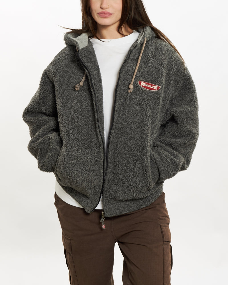 Vintage 90s Quiksilver Fleece Hooded Sweatshirt <br>S , The Real Deal , newtown, sydney, australia, thrift store, opshop, preloved, secondhand, sustainable, retro, antique, 70s, 80s, 90s, 2000s, 00s, fashion, clothing, streetwear, trendy, garment, style, boutique, store, shop, archive, sale, cheap, best, top