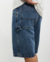 Vintage Wrangler Denim Carpenter Shorts <br>32" , The Real Deal , newtown, sydney, australia, thrift store, opshop, preloved, secondhand, sustainable, retro, antique, 70s, 80s, 90s, 2000s, 00s, fashion, clothing, streetwear, trendy, garment, style, boutique, store, shop, archive, sale, cheap, best, top