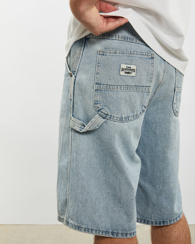 Vintage Lee Denim Carpenter Shorts <br>33" , The Real Deal , newtown, sydney, australia, thrift store, opshop, preloved, secondhand, sustainable, retro, antique, 70s, 80s, 90s, 2000s, 00s, fashion, clothing, streetwear, trendy, garment, style, boutique, store, shop, archive, sale, cheap, best, top