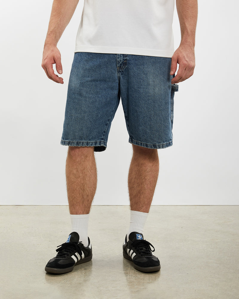 Vintage Wrangler Denim Carpenter Shorts <br>32" , The Real Deal , newtown, sydney, australia, thrift store, opshop, preloved, secondhand, sustainable, retro, antique, 70s, 80s, 90s, 2000s, 00s, fashion, clothing, streetwear, trendy, garment, style, boutique, store, shop, archive, sale, cheap, best, top