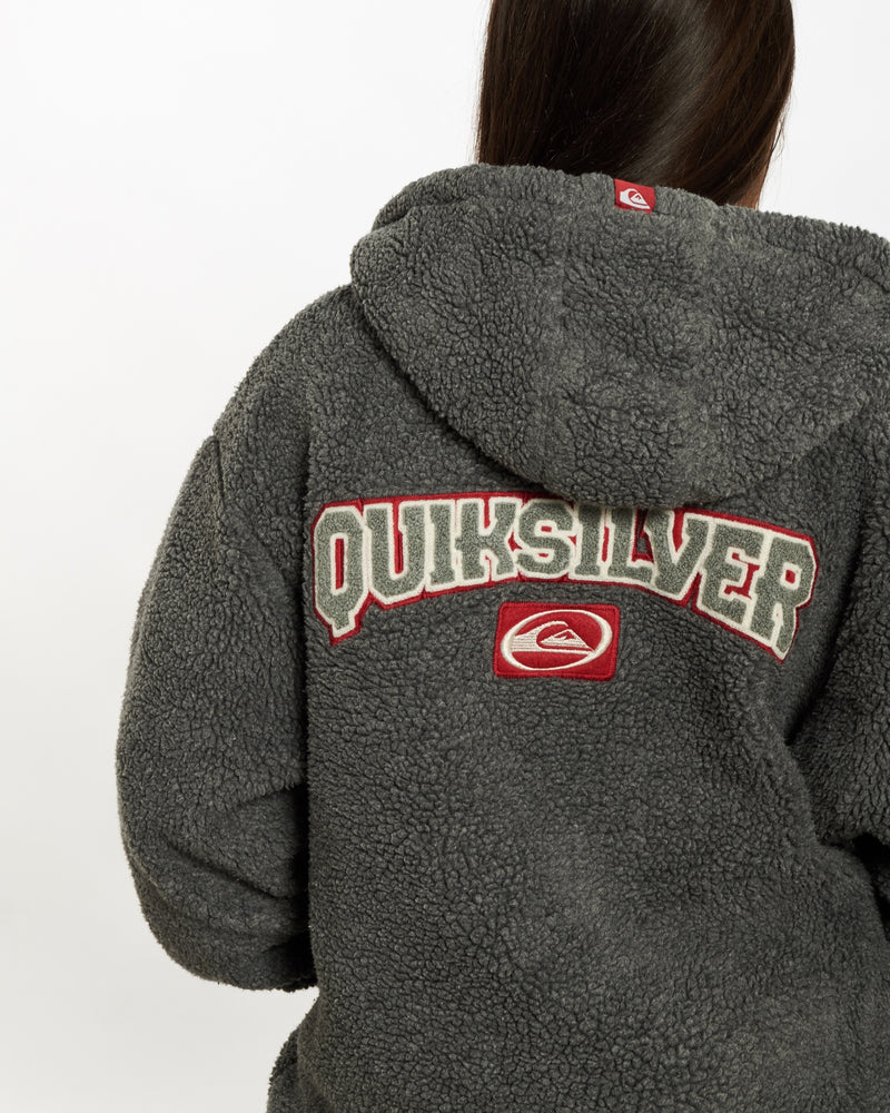 Vintage 90s Quiksilver Fleece Hooded Sweatshirt <br>S , The Real Deal , newtown, sydney, australia, thrift store, opshop, preloved, secondhand, sustainable, retro, antique, 70s, 80s, 90s, 2000s, 00s, fashion, clothing, streetwear, trendy, garment, style, boutique, store, shop, archive, sale, cheap, best, top