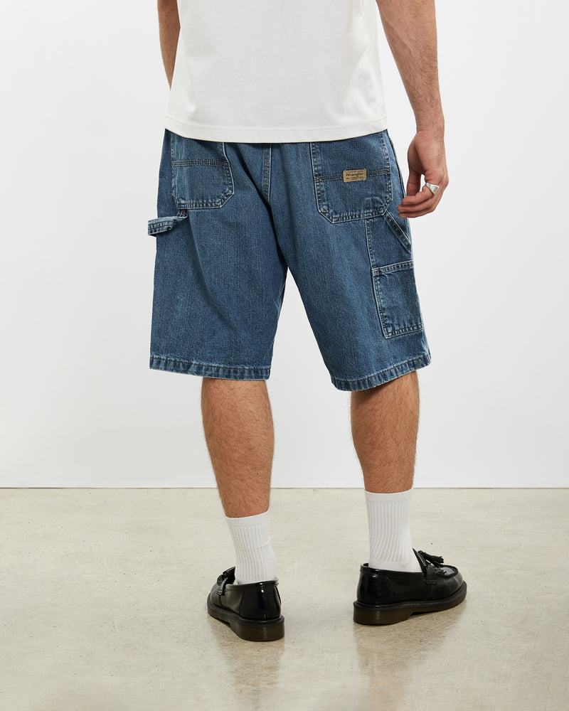 Vintage Wrangler Denim Carpenter Shorts <br>34" , The Real Deal , newtown, sydney, australia, thrift store, opshop, preloved, secondhand, sustainable, retro, antique, 70s, 80s, 90s, 2000s, 00s, fashion, clothing, streetwear, trendy, garment, style, boutique, store, shop, archive, sale, cheap, best, top