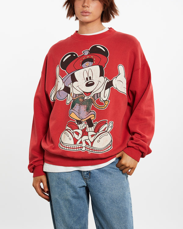 Vintage 90s Disney Mickey Mouse Sweatshirt <br>M , The Real Deal , newtown, sydney, australia, thrift store, opshop, preloved, secondhand, sustainable, retro, antique, 70s, 80s, 90s, 2000s, 00s, fashion, clothing, streetwear, trendy, garment, style, boutique, store, shop, archive, sale, cheap, best, top