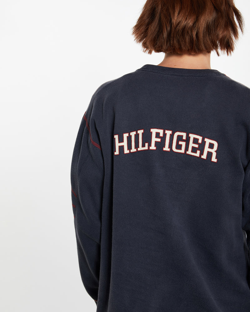 Vintage 90s Tommy Hilfiger Sweatshirt <br>M , The Real Deal , newtown, sydney, australia, thrift store, opshop, preloved, secondhand, sustainable, retro, antique, 70s, 80s, 90s, 2000s, 00s, fashion, clothing, streetwear, trendy, garment, style, boutique, store, shop, archive, sale, cheap, best, top