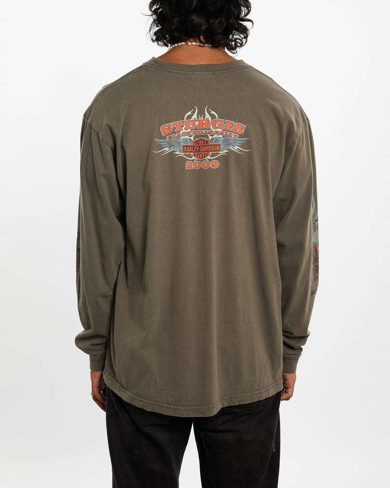 Vintage Harley Davidson Long Sleeve Tee <br>L , The Real Deal , newtown, sydney, australia, thrift store, opshop, preloved, secondhand, sustainable, retro, antique, 70s, 80s, 90s, 2000s, 00s, fashion, clothing, streetwear, trendy, garment, style, boutique, store, shop, archive, sale, cheap, best, top