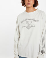 Vintage Harley Davidson Long Sleeve Tee <br>M , The Real Deal , newtown, sydney, australia, thrift store, opshop, preloved, secondhand, sustainable, retro, antique, 70s, 80s, 90s, 2000s, 00s, fashion, clothing, streetwear, trendy, garment, style, boutique, store, shop, archive, sale, cheap, best, top