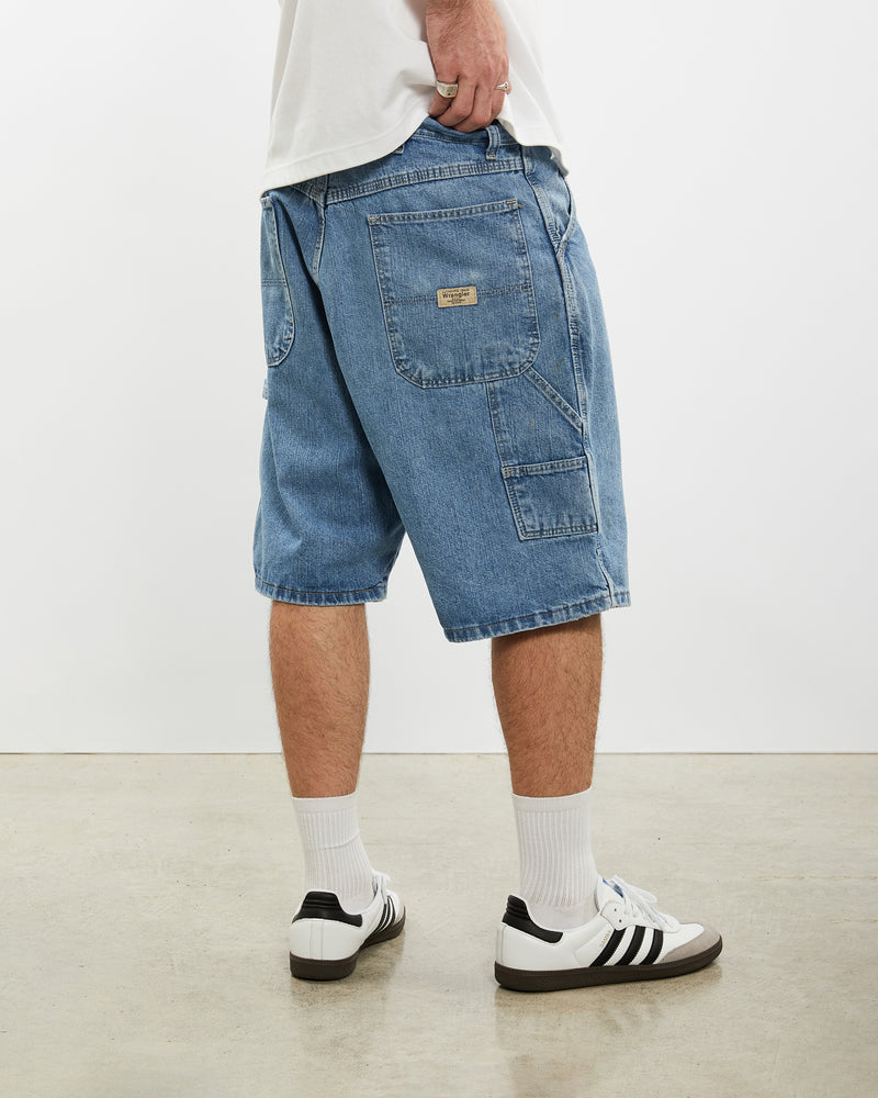 Vintage Wrangler Denim Carpenter Shorts <br>34" , The Real Deal , newtown, sydney, australia, thrift store, opshop, preloved, secondhand, sustainable, retro, antique, 70s, 80s, 90s, 2000s, 00s, fashion, clothing, streetwear, trendy, garment, style, boutique, store, shop, archive, sale, cheap, best, top