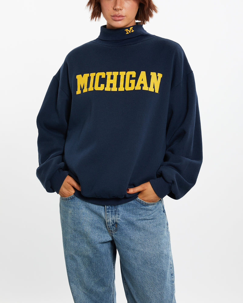 Vintage 90s Michigan State Mock Neck Sweatshirt <br>M , The Real Deal , newtown, sydney, australia, thrift store, opshop, preloved, secondhand, sustainable, retro, antique, 70s, 80s, 90s, 2000s, 00s, fashion, clothing, streetwear, trendy, garment, style, boutique, store, shop, archive, sale, cheap, best, top