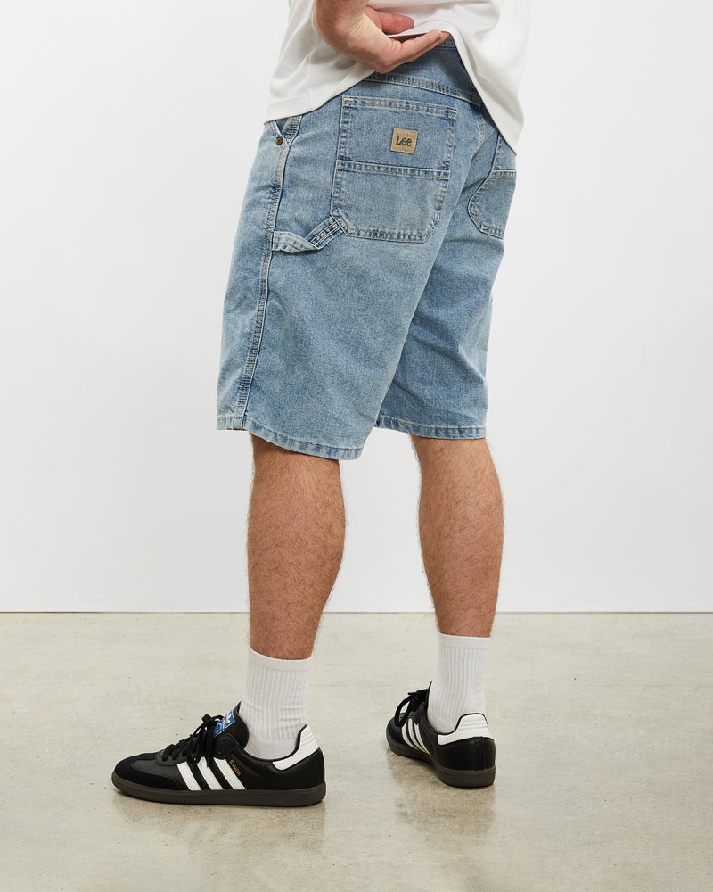 Vintage Lee Denim Carpenter Shorts <br>32" , The Real Deal , newtown, sydney, australia, thrift store, opshop, preloved, secondhand, sustainable, retro, antique, 70s, 80s, 90s, 2000s, 00s, fashion, clothing, streetwear, trendy, garment, style, boutique, store, shop, archive, sale, cheap, best, top
