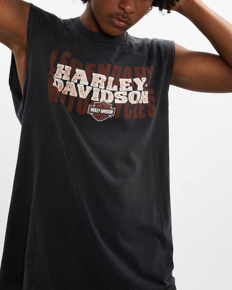 Vintage Harley Davidson Tank <br>L , The Real Deal , newtown, sydney, australia, thrift store, opshop, preloved, secondhand, sustainable, retro, antique, 70s, 80s, 90s, 2000s, 00s, fashion, clothing, streetwear, trendy, garment, style, boutique, store, shop, archive, sale, cheap, best, top