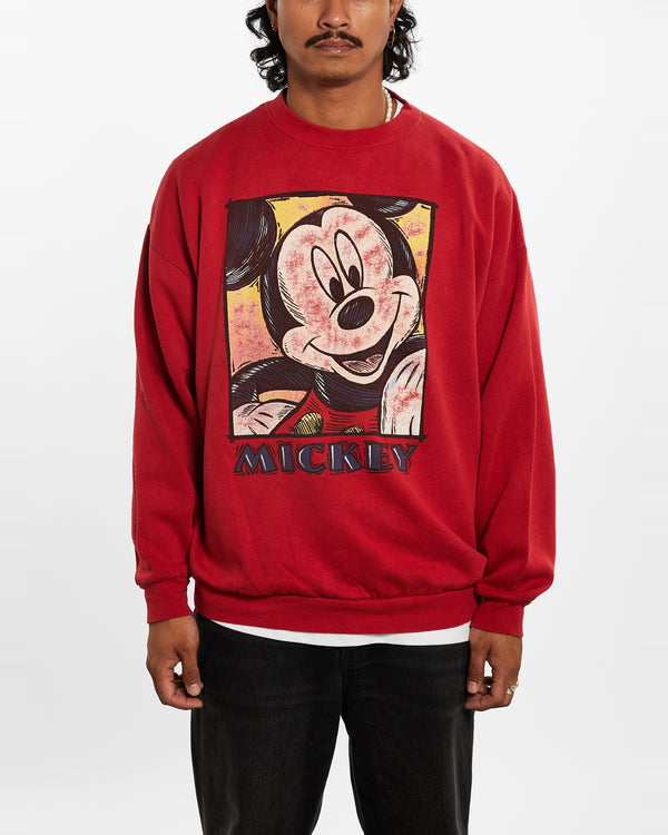 Vintage 90s Disney Mickey Mouse Sweatshirt <br>L , The Real Deal , newtown, sydney, australia, thrift store, opshop, preloved, secondhand, sustainable, retro, antique, 70s, 80s, 90s, 2000s, 00s, fashion, clothing, streetwear, trendy, garment, style, boutique, store, shop, archive, sale, cheap, best, top