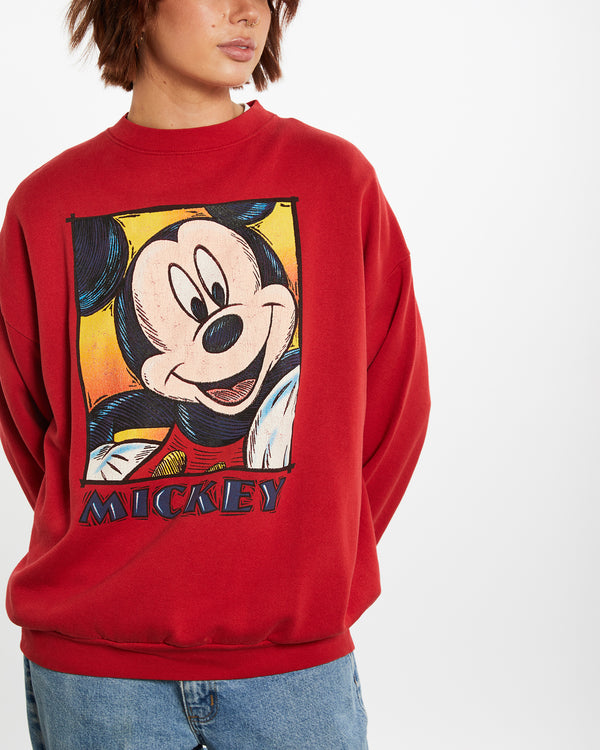 Vintage 90s Disney Mickey Mouse Sweatshirt <br>M , The Real Deal , newtown, sydney, australia, thrift store, opshop, preloved, secondhand, sustainable, retro, antique, 70s, 80s, 90s, 2000s, 00s, fashion, clothing, streetwear, trendy, garment, style, boutique, store, shop, archive, sale, cheap, best, top