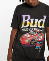Vintage 1995 Bud 'King Of Beers' Racing Tee <br>L , The Real Deal , newtown, sydney, australia, thrift store, opshop, preloved, secondhand, sustainable, retro, antique, 70s, 80s, 90s, 2000s, 00s, fashion, clothing, streetwear, trendy, garment, style, boutique, store, shop, archive, sale, cheap, best, top