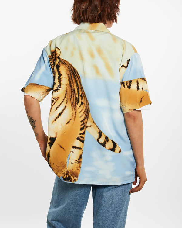 Vintage Tiger Button Up Shirt <br>M