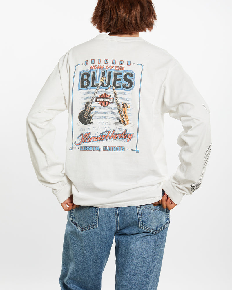 Vintage Harley Davidson Long Sleeve Tee <br>M , The Real Deal , newtown, sydney, australia, thrift store, opshop, preloved, secondhand, sustainable, retro, antique, 70s, 80s, 90s, 2000s, 00s, fashion, clothing, streetwear, trendy, garment, style, boutique, store, shop, archive, sale, cheap, best, top