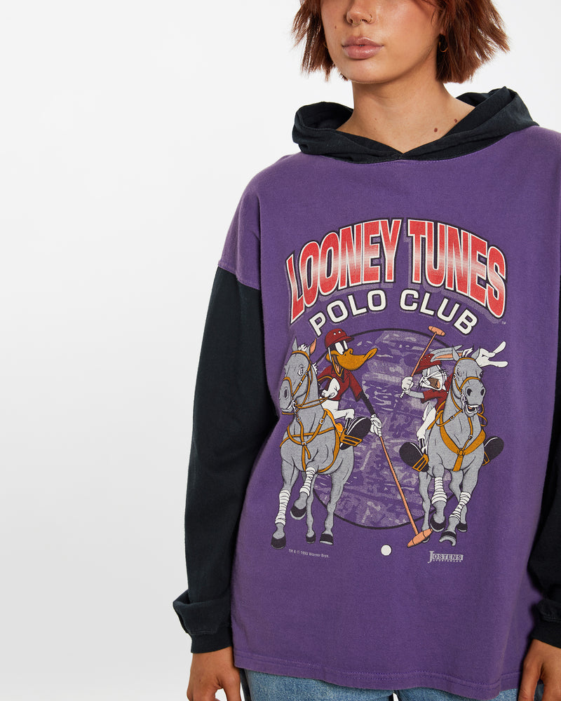 1993 Looney Tunes Hooded Sweatshirt <br>M