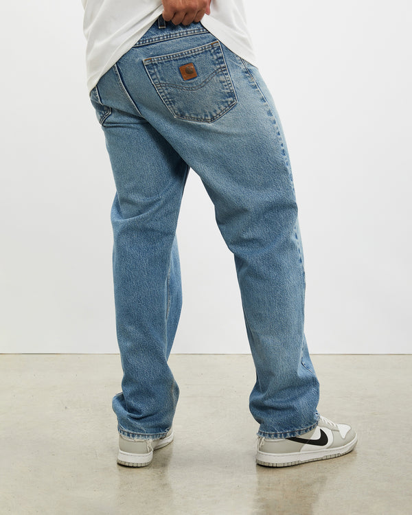 Vintage Carhartt Denim Jeans <br>36" , The Real Deal , newtown, sydney, australia, thrift store, opshop, preloved, secondhand, sustainable, retro, antique, 70s, 80s, 90s, 2000s, 00s, fashion, clothing, streetwear, trendy, garment, style, boutique, store, shop, archive, sale, cheap, best, top