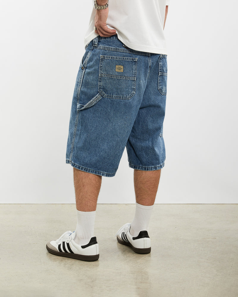 Vintage Lee Denim Carpenter Shorts <br>34" , The Real Deal , newtown, sydney, australia, thrift store, opshop, preloved, secondhand, sustainable, retro, antique, 70s, 80s, 90s, 2000s, 00s, fashion, clothing, streetwear, trendy, garment, style, boutique, store, shop, archive, sale, cheap, best, top