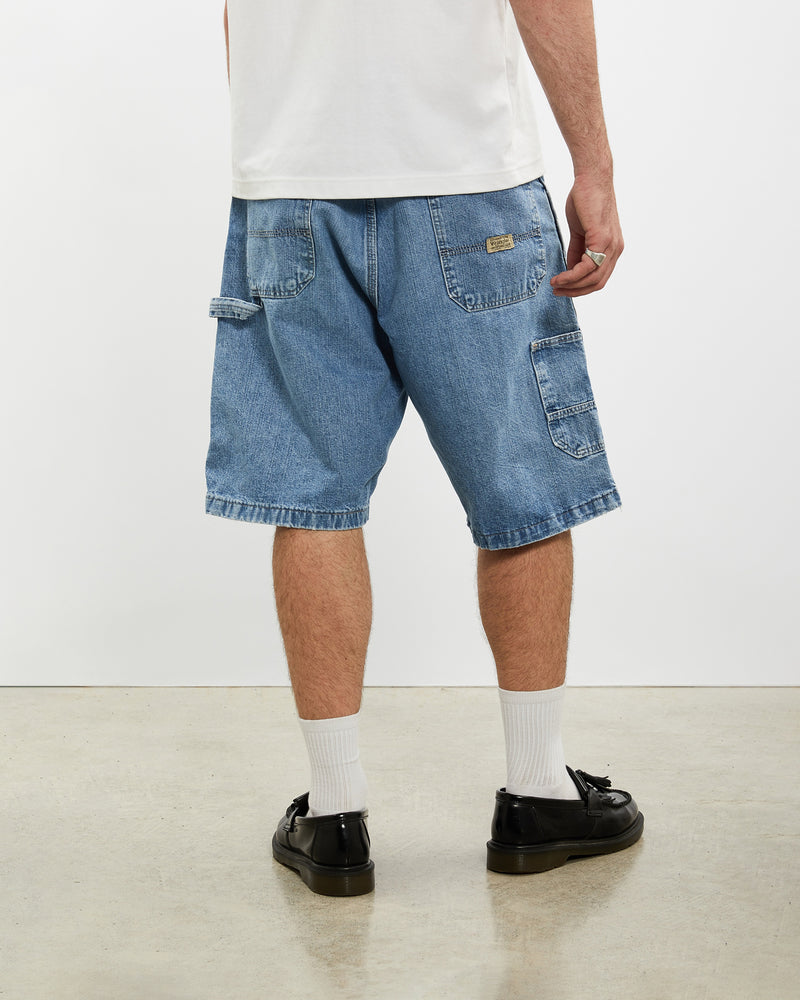 Vintage Wrangler Denim Carpenter Shorts <br>34" , The Real Deal , newtown, sydney, australia, thrift store, opshop, preloved, secondhand, sustainable, retro, antique, 70s, 80s, 90s, 2000s, 00s, fashion, clothing, streetwear, trendy, garment, style, boutique, store, shop, archive, sale, cheap, best, top