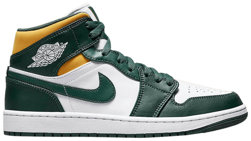 Air Jordan 1 Mid 'Sonics' , Nike , newtown, sydney, australia, thrift store, opshop, preloved, secondhand, sustainable, retro, antique, 70s, 80s, 90s, 2000s, 00s, fashion, clothing, streetwear, trendy, garment, style, boutique, store, shop, archive, sale, cheap, best, top