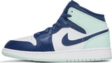 Air Jordan 1 Mid GS 'Blue Mint' , Nike , newtown, sydney, australia, thrift store, opshop, preloved, secondhand, sustainable, retro, antique, 70s, 80s, 90s, 2000s, 00s, fashion, clothing, streetwear, trendy, garment, style, boutique, store, shop, archive, sale, cheap, best, top