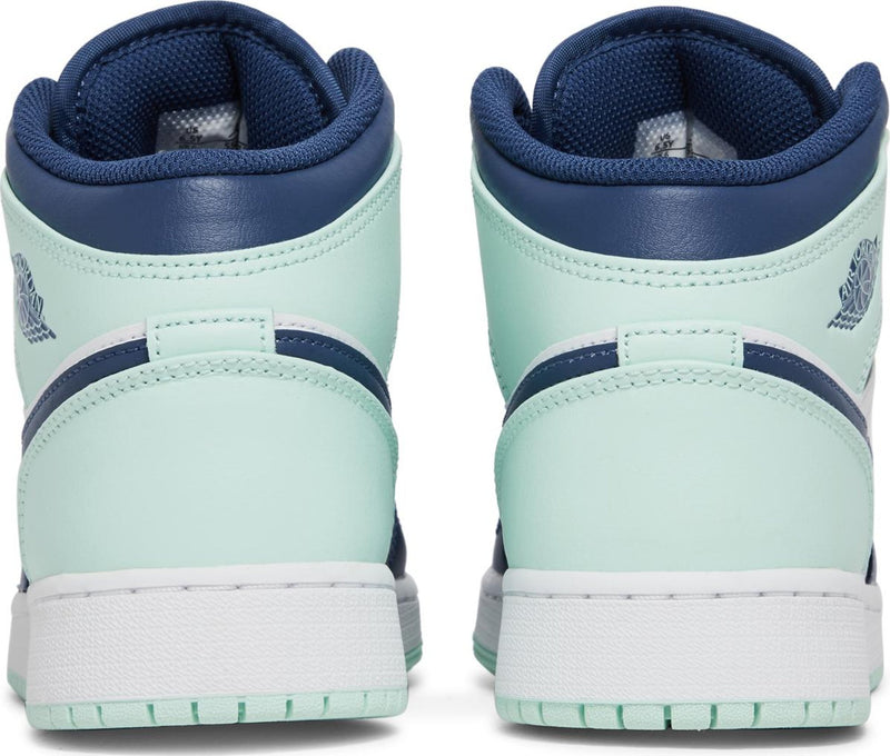 Air Jordan 1 Mid GS 'Blue Mint' , Nike , newtown, sydney, australia, thrift store, opshop, preloved, secondhand, sustainable, retro, antique, 70s, 80s, 90s, 2000s, 00s, fashion, clothing, streetwear, trendy, garment, style, boutique, store, shop, archive, sale, cheap, best, top