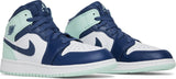 Air Jordan 1 Mid GS 'Blue Mint' , Nike , newtown, sydney, australia, thrift store, opshop, preloved, secondhand, sustainable, retro, antique, 70s, 80s, 90s, 2000s, 00s, fashion, clothing, streetwear, trendy, garment, style, boutique, store, shop, archive, sale, cheap, best, top