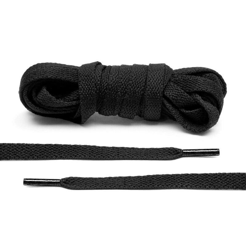 Flat Shoelaces - Black , Not specified , newtown, sydney, australia, thrift store, opshop, preloved, secondhand, sustainable, retro, antique, 70s, 80s, 90s, 2000s, 00s, fashion, clothing, streetwear, trendy, garment, style, boutique, store, shop, archive, sale, cheap, best, top