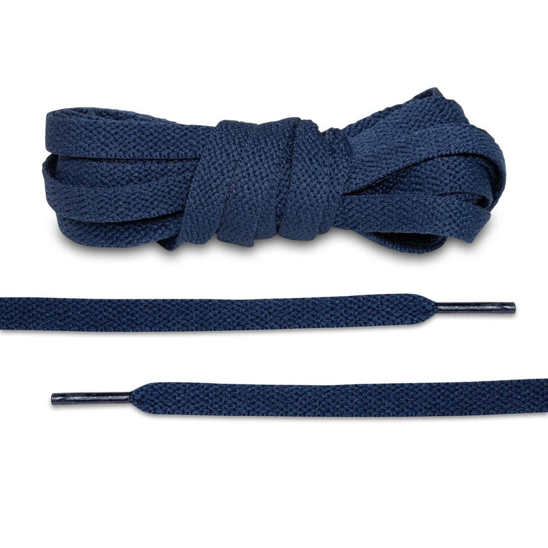 Flat Shoelaces - Navy , Not specified , newtown, sydney, australia, thrift store, opshop, preloved, secondhand, sustainable, retro, antique, 70s, 80s, 90s, 2000s, 00s, fashion, clothing, streetwear, trendy, garment, style, boutique, store, shop, archive, sale, cheap, best, top