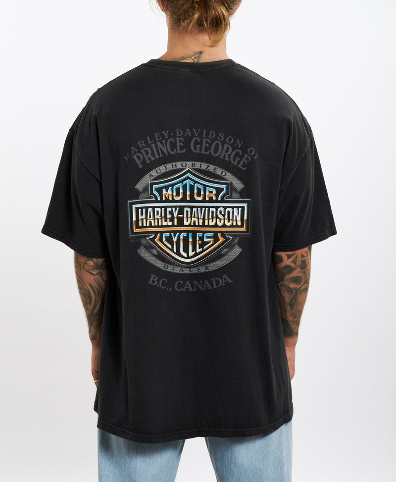 Vintage Harley Davidson 'B.C., Canada' Tee <br>XL , Harley Davidson , newtown, sydney, australia, thrift store, opshop, preloved, secondhand, sustainable, retro, antique, 70s, 80s, 90s, 2000s, 00s, fashion, clothing, streetwear, trendy, garment, style, boutique, store, shop, archive, sale, cheap, best, top