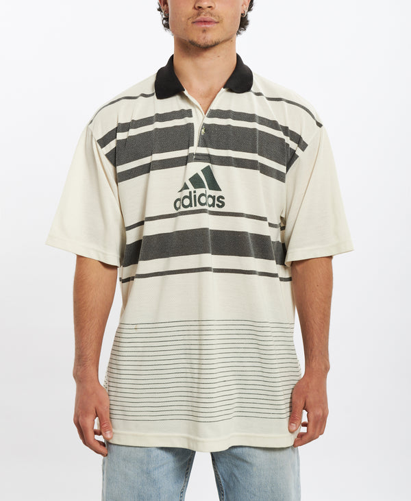 90s Adidas Bootleg Polo Shirt <br>L