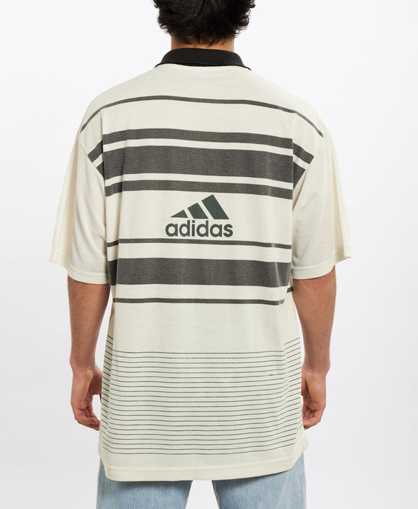 90s Adidas Bootleg Polo Shirt <br>L