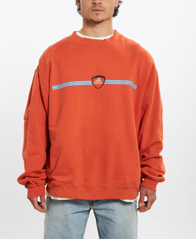 Vintage 90s Adidas Embroidered Sweatshirt <br>L , The Real Deal , newtown, sydney, australia, thrift store, opshop, preloved, secondhand, sustainable, retro, antique, 70s, 80s, 90s, 2000s, 00s, fashion, clothing, streetwear, trendy, garment, style, boutique, store, shop, archive, sale, cheap, best, top