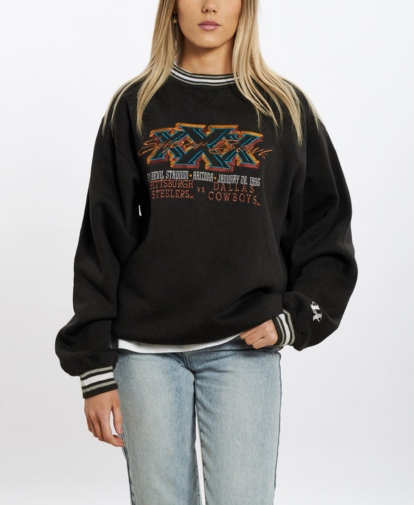90s Super Bowl Embroidered Sweatshirt <br>M