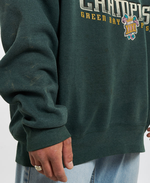 90s Super Bowl Green Bay Packers Sweatshirt <br>XXL