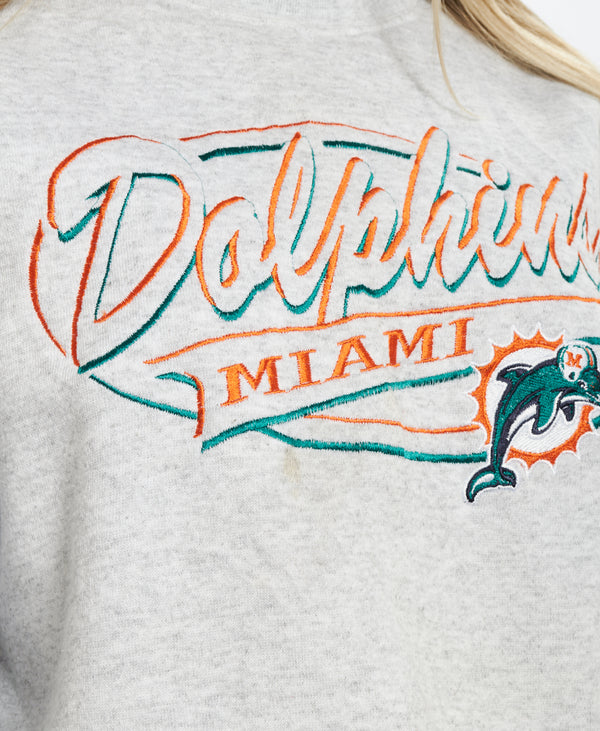 90s Miami Dolphins Embroidered Sweatshirt <br>M