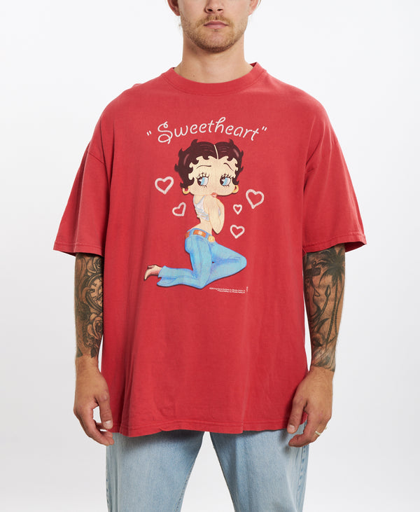 Vintage Betty Boop 'Sweetheart' Tee <br>XL , Cartoon , newtown, sydney, australia, thrift store, opshop, preloved, secondhand, sustainable, retro, antique, 70s, 80s, 90s, 2000s, 00s, fashion, clothing, streetwear, trendy, garment, style, boutique, store, shop, archive, sale, cheap, best, top