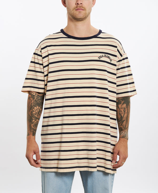 Vintage 90s Polo Jeans Co. Striped Tee <br>XL , The Real Deal , newtown, sydney, australia, thrift store, opshop, preloved, secondhand, sustainable, retro, antique, 70s, 80s, 90s, 2000s, 00s, fashion, clothing, streetwear, trendy, garment, style, boutique, store, shop, archive, sale, cheap, best, top