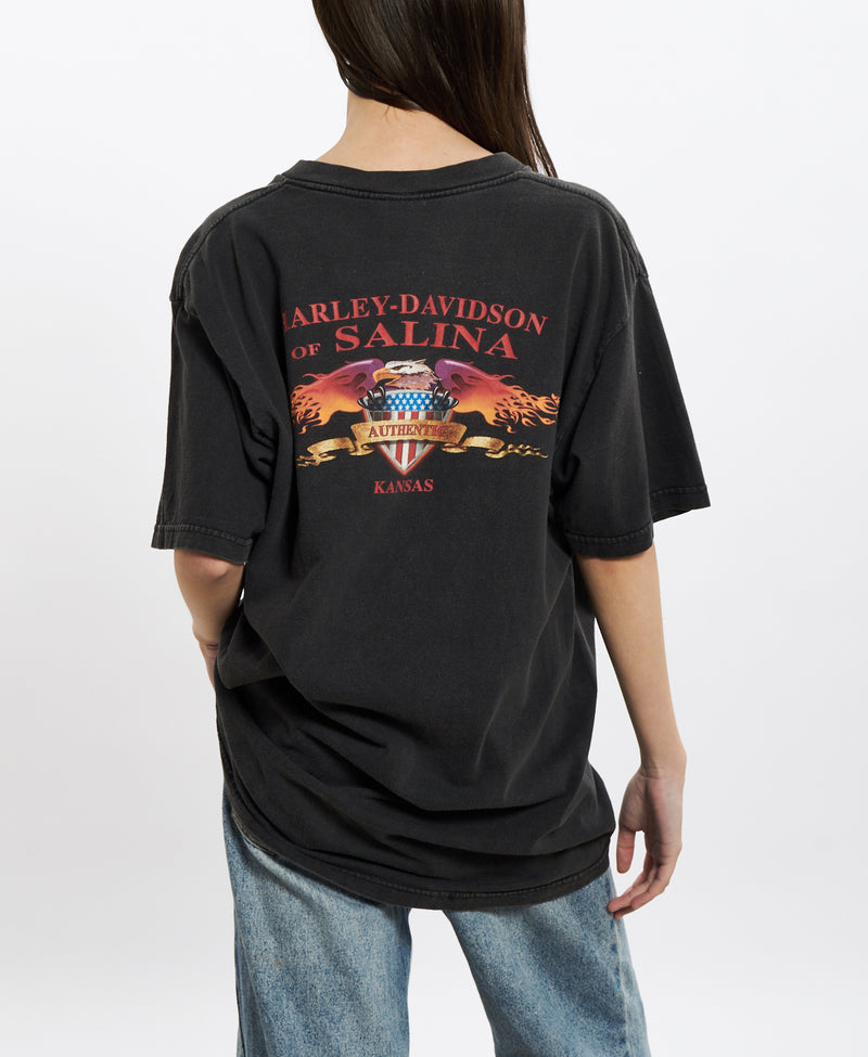 Vintage 90s Harley Davidson 'Kansas' Tee <br>M , The Real Deal , newtown, sydney, australia, thrift store, opshop, preloved, secondhand, sustainable, retro, antique, 70s, 80s, 90s, 2000s, 00s, fashion, clothing, streetwear, trendy, garment, style, boutique, store, shop, archive, sale, cheap, best, top