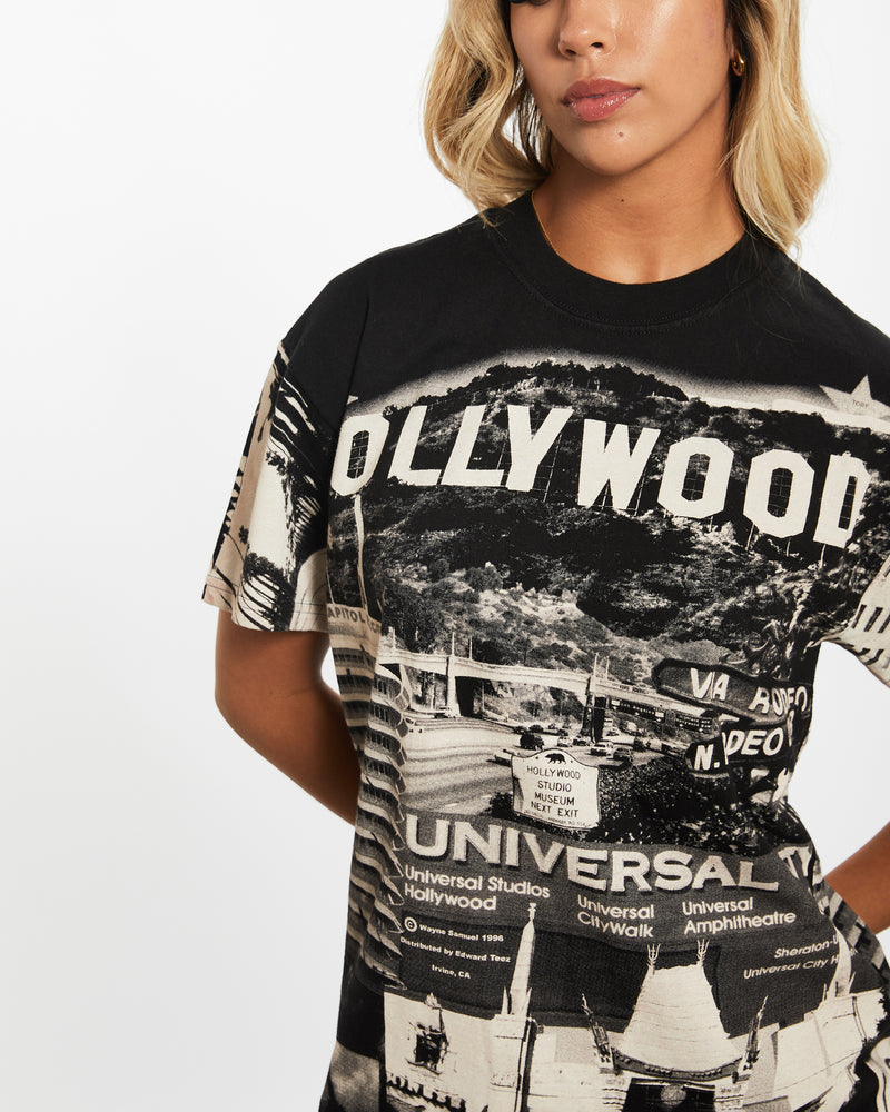 90s Hollywood California All Over Print Tee <br>XS