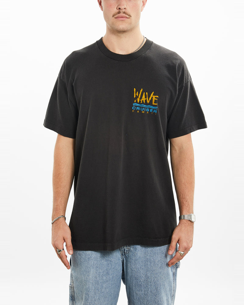 Vintage 90s Wave Cruiser Hawaii Surf Tee <br>XL , The Real Deal , newtown, sydney, australia, thrift store, opshop, preloved, secondhand, sustainable, retro, antique, 70s, 80s, 90s, 2000s, 00s, fashion, clothing, streetwear, trendy, garment, style, boutique, store, shop, archive, sale, cheap, best, top