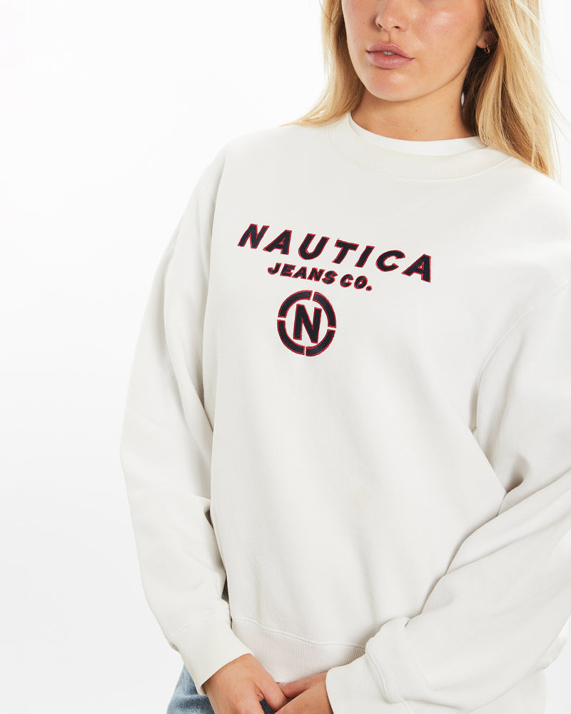 Vintage 90s Nautica Jeans Co. Sweatshirt <br>M , The Real Deal , newtown, sydney, australia, thrift store, opshop, preloved, secondhand, sustainable, retro, antique, 70s, 80s, 90s, 2000s, 00s, fashion, clothing, streetwear, trendy, garment, style, boutique, store, shop, archive, sale, cheap, best, top