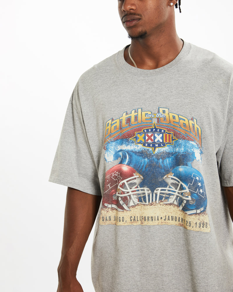Vintage 1998 Super Bowl Tee <br>XL , The Real Deal , newtown, sydney, australia, thrift store, opshop, preloved, secondhand, sustainable, retro, antique, 70s, 80s, 90s, 2000s, 00s, fashion, clothing, streetwear, trendy, garment, style, boutique, store, shop, archive, sale, cheap, best, top