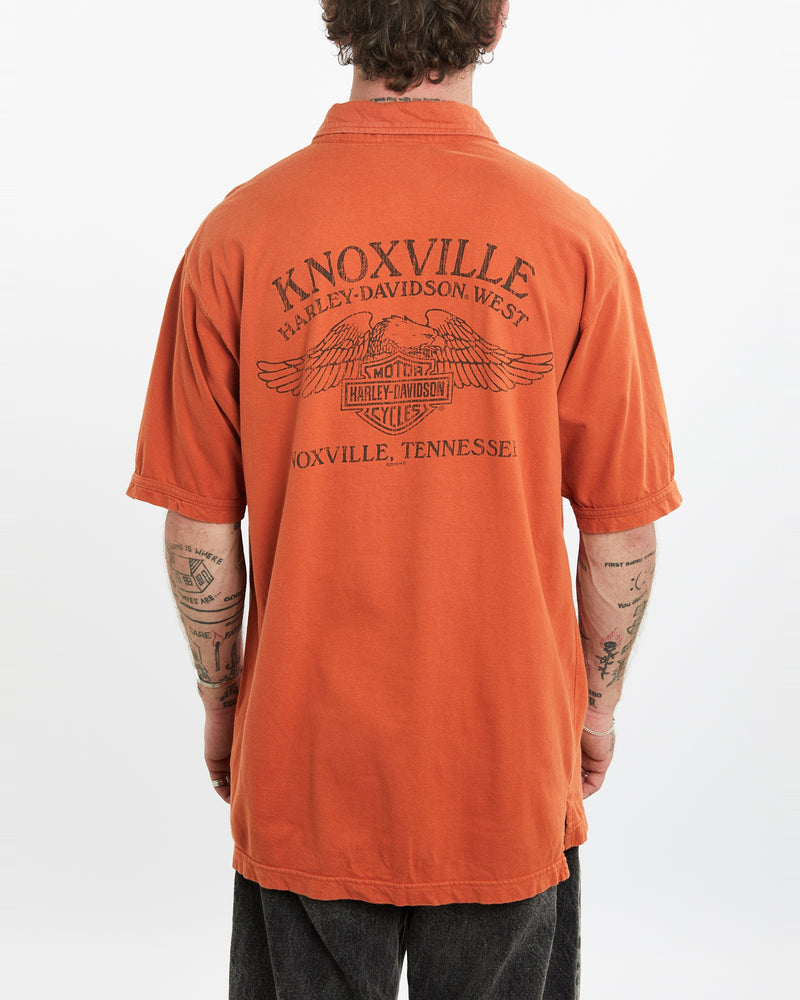 Vintage Harley Davidson Polo Shirt <br>L , The Real Deal , newtown, sydney, australia, thrift store, opshop, preloved, secondhand, sustainable, retro, antique, 70s, 80s, 90s, 2000s, 00s, fashion, clothing, streetwear, trendy, garment, style, boutique, store, shop, archive, sale, cheap, best, top