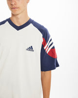 Vintage 90s Adidas Tee <br>L , The Real Deal , newtown, sydney, australia, thrift store, opshop, preloved, secondhand, sustainable, retro, antique, 70s, 80s, 90s, 2000s, 00s, fashion, clothing, streetwear, trendy, garment, style, boutique, store, shop, archive, sale, cheap, best, top