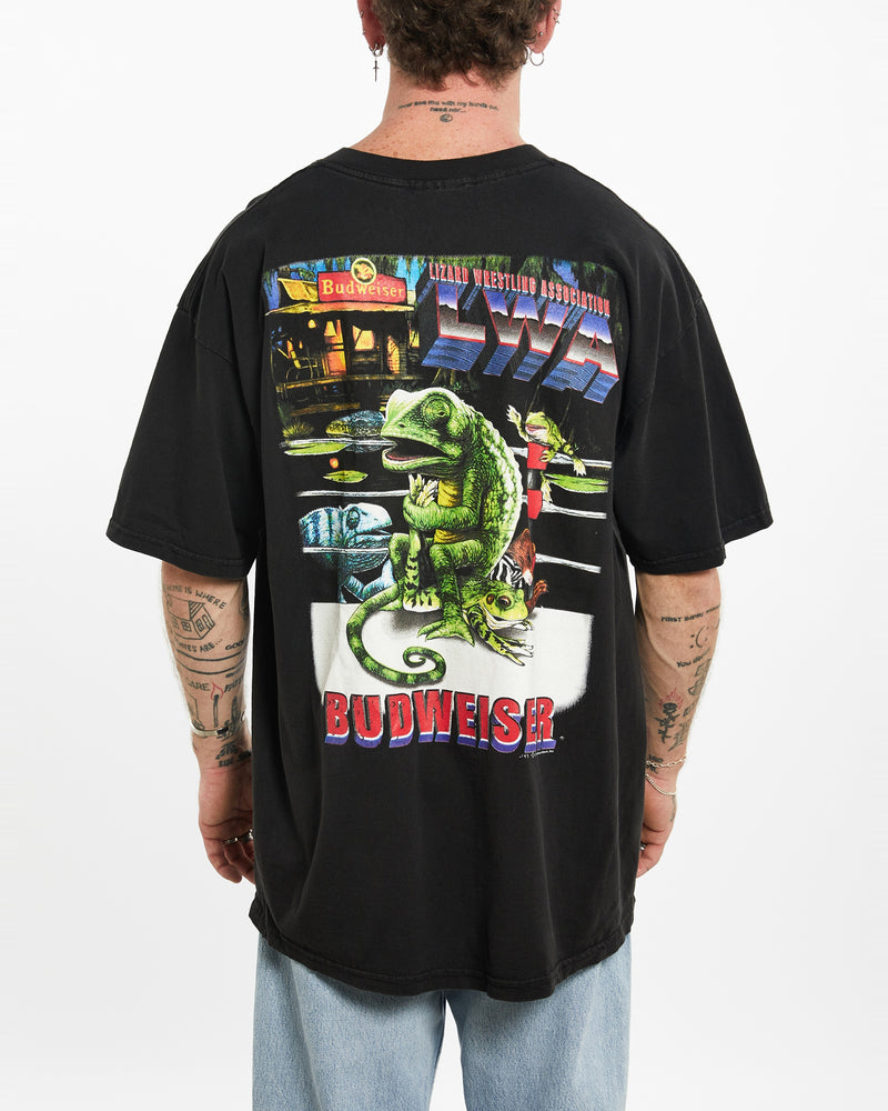 Vintage 1998 Budweiser Tee <br>L , The Real Deal , newtown, sydney, australia, thrift store, opshop, preloved, secondhand, sustainable, retro, antique, 70s, 80s, 90s, 2000s, 00s, fashion, clothing, streetwear, trendy, garment, style, boutique, store, shop, archive, sale, cheap, best, top