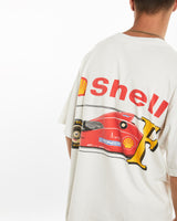Vintage 90s Ferrari x Shell F1 Racing Tee <br>L , The Real Deal , newtown, sydney, australia, thrift store, opshop, preloved, secondhand, sustainable, retro, antique, 70s, 80s, 90s, 2000s, 00s, fashion, clothing, streetwear, trendy, garment, style, boutique, store, shop, archive, sale, cheap, best, top