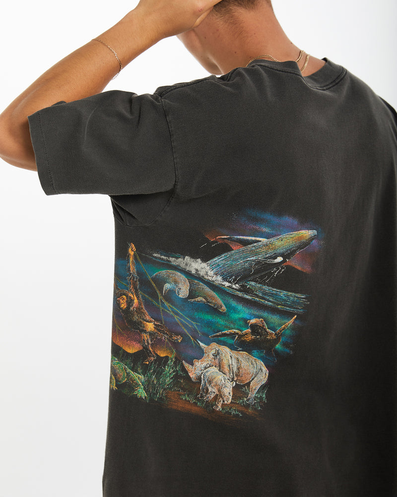 Vintage 90s Wildlife Tee <br>L , The Real Deal , newtown, sydney, australia, thrift store, opshop, preloved, secondhand, sustainable, retro, antique, 70s, 80s, 90s, 2000s, 00s, fashion, clothing, streetwear, trendy, garment, style, boutique, store, shop, archive, sale, cheap, best, top