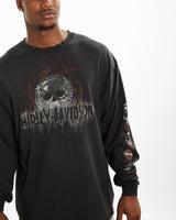 Vintage Harley Davidson Long Sleeve Tee <br>XL , The Real Deal , newtown, sydney, australia, thrift store, opshop, preloved, secondhand, sustainable, retro, antique, 70s, 80s, 90s, 2000s, 00s, fashion, clothing, streetwear, trendy, garment, style, boutique, store, shop, archive, sale, cheap, best, top