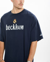 Vintage Adidas Real Madrid CF David Beckham Tee <br>XL , The Real Deal , newtown, sydney, australia, thrift store, opshop, preloved, secondhand, sustainable, retro, antique, 70s, 80s, 90s, 2000s, 00s, fashion, clothing, streetwear, trendy, garment, style, boutique, store, shop, archive, sale, cheap, best, top